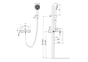 Aquatek AQ1349BG AQ1349BG ЕВРОПА смеситель для ванны с душевым набором, шлиф. золото
