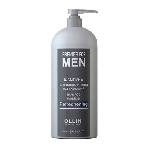 OLLIN Premier For Men Hair&Body Refreshening Shampoo - Шампунь для волос и тела освежающий