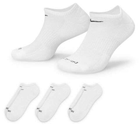 Теннисные носки Nike Everyday Plus Cushion Training No-Show Socks 3P - white/black
