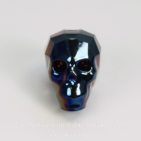 5750 Бусина "Череп" Сваровски Crystal Metallic Blue 2x 13 мм ()
