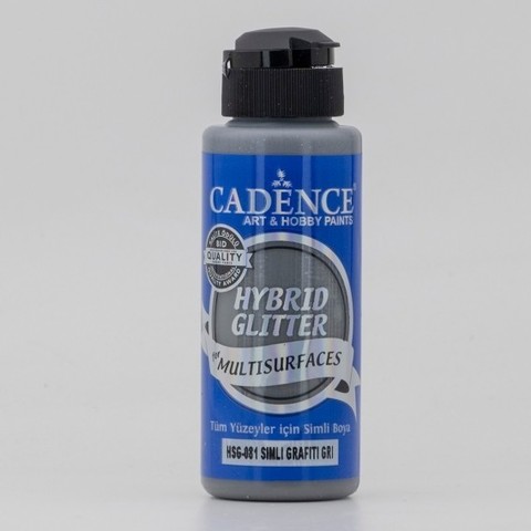 Гибрид Glitter 120мл , цвет 081 граффити серый (блески серебро)