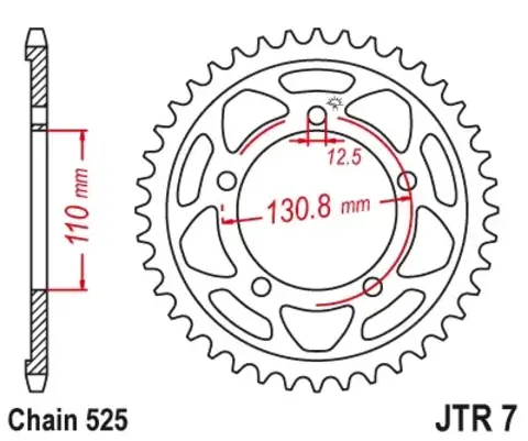 Звезда ведомая Ognibene 8150-R44 (JTR7.44)