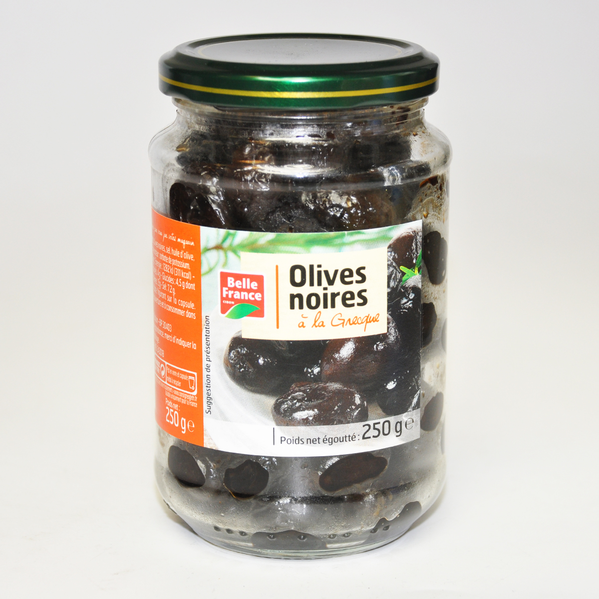 Оливки черные натуральные по греческому рецепту Belle France 250 г