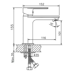 Смеситель для раковины HAIBA HB10505-3 графит