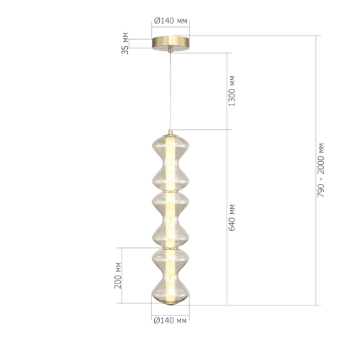 Светильник подвесной ST Luce Spine SL6136.213.01