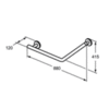 Поручень для ванны 45х45 см Ideal Standard Contemporary 21 S6487AA