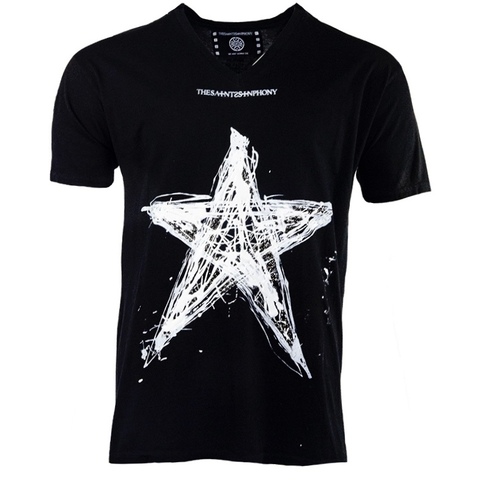 The Saints Sinphony | Футболка мужская HANDPAINTED STAR WHITE TS3340 перед