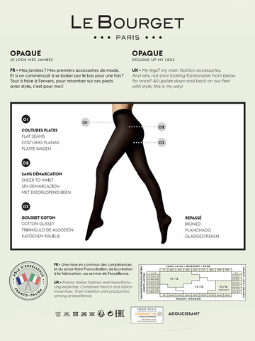 Колготки 1K81 Opaque Mat 60 Cotton Bio Le Bourget