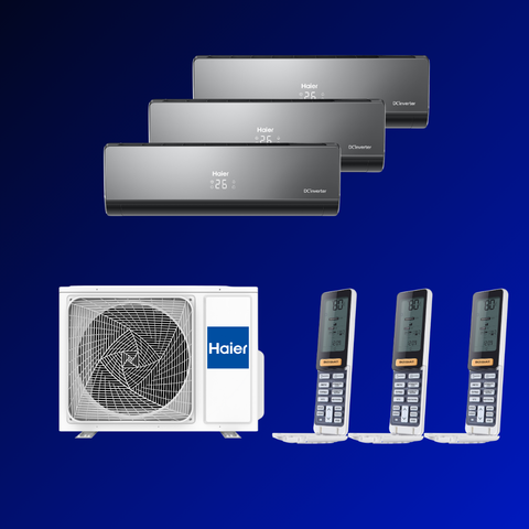 Мульти сплит-система Haier 3 х AS12NS6ERA-B / 3U70S2SR5FA на 3 комнаты 35+35+35 м2 c Wi-Fi модулем ESP32