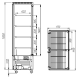 фото 2 Шкаф кондитерский POLUS D4 VM 800-1 (R800C Сarboma Люкс) (0109-0102 (коричн-золот) 2 дв,решетки) на profcook.ru