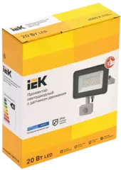 Прожектор СДО 07-20Д светодиодный серый с ДД IP44 IEK  LPDO702-20-K03