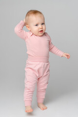 брюки для новорожденных  К 400493/розовый жемчуг(ёжики)