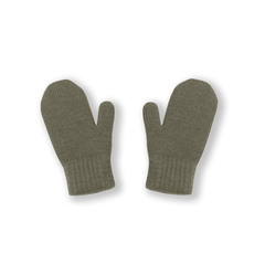 Варежки вязаные (светлый хаки)