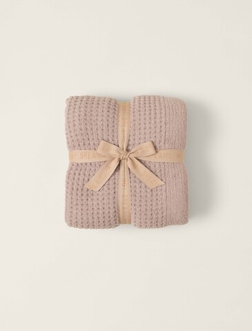 Плед 137x183 Barefoot Dreams Waffle розовый вафельный