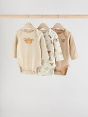 Боди с длинным рукавом для малышей Next E57-304, 3 шт., Бежевый