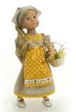 Платье с фартуком - На кукле. Одежда для кукол, пупсов и мягких игрушек.