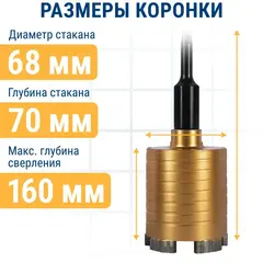 Коронка алмазная по бетону ПРАКТИКА 