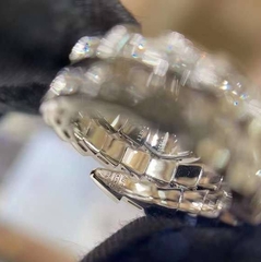 Кольцо ЗМЕЯ-SERPENTI двойное lux качество VGOLD цвет белое золото