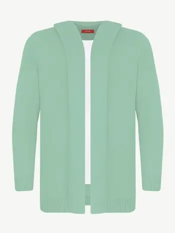 Кардиган с капюшоном из шелка