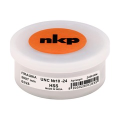 Плашка №10 -24-UNC DINEN22568 HSS 2A 60° 20x7мм NKP 245010N