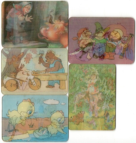 № 53 Набор из 5 стерео Календариков. Мультфильмы СССР 1990 - 1991 гг.