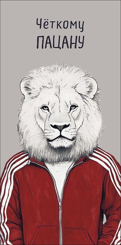 Открытка-конверт Четкому пацану, 8*17 см, 5 шт.