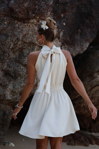 Платье Полли мини молочное