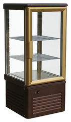 Кондитерская витрина Carboma Latium D4 VM 120-1 (R120C коричнево-золотой, 1/2, INOX)
