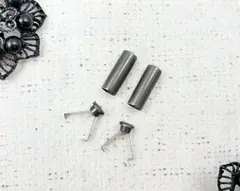 Наконечник для шнура, металл, d 5,5 мм, р. 20,7х7 мм, матовый чёрный никель