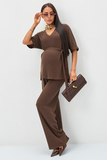 Костюм для беременных 18534 коричневый
