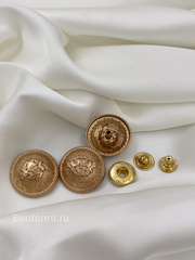 Установочные Кнопки Бмн. Герб  золото  с косичкой / комплект с шляпкой и кнопками 25 мм