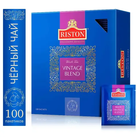 Чай в пакетиках чёрный Riston Vintage Blend, 100 шт