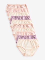 Трусы для девочки Next 261-882, 10 шт., Розовый, Сиреневый
