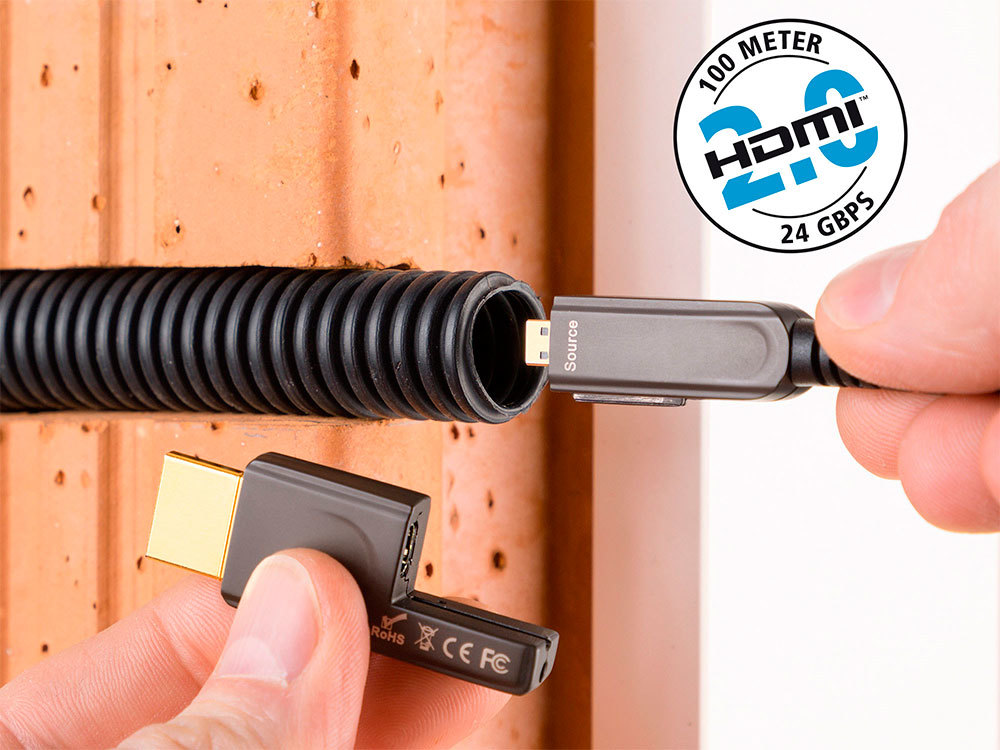 Inakustik Exzellenz Profi HDMI 2.0 optical fiber cable 24Gbps, Typ D-A