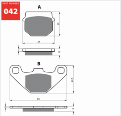 Тормозные колодки дисковые 042 AD