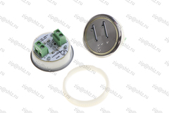 Кнопка (кнопочный модуль) BBP-R331-CMPLT-S-W "11 этаж", круглая, статическая белая подсветка, Брайль.