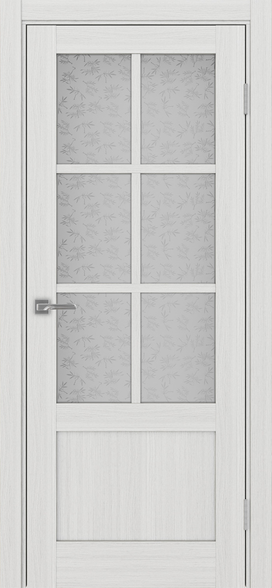 Дверь межкомнатная Оптима Порте Турин 541ПФ.2221, цвет серебристый ясень, экошпон, стекло Дали