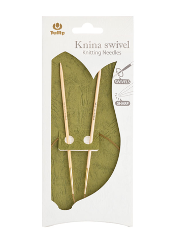 Спицы круговые "Knina Swivel" 6мм/60см, бамбук, натуральный, Tulip, KS-600600