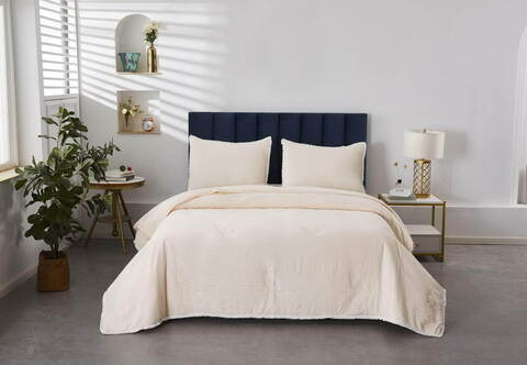 Покрывало 230x250 и 2 наволочки 50х70 Sofi De MarkO Наоми кремовое