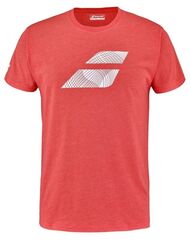 Футболка теннисная Babolat Exercise Big Flag Tee Men - poppy red heather