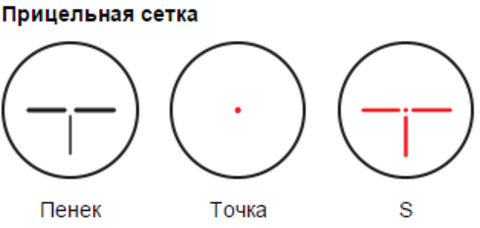 ПРИЦЕЛ КОЛЛИМАТОРНЫЙ ПИЛАД ВОМЗ P1X42 (ВЕНТИЛИРУЕМАЯ ПЛАНКА)