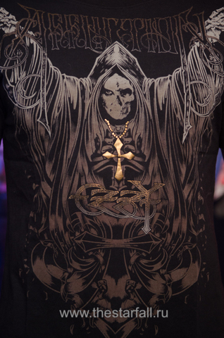 Affliction | Футболка мужская Ozzy Osbourne Reaper Tee Signature Series A580 принт спереди