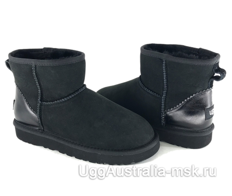 UGG Classic Mini II Metallic Driftwood Black