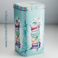 Банка жестяная для сыпучих продуктов Десерт мятный 1,4 л