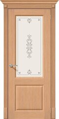 Дверь Статус-13 / Цвет Ф-01 (Дуб) / Стекло Худ. / Двери Браво