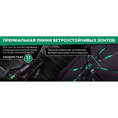 Ветроустойчивый мини зонт Fulton Black G843-01 Storm