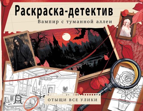 Вампир с туманной аллеи. Убийство в старинном замке. Раскраска-детектив