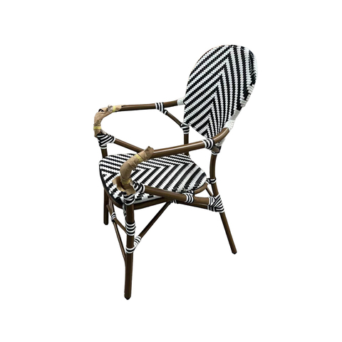 Полукресло Roomers Furniture e3011-w126 (black+white)