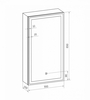 Зеркало-шкаф с подсветкой ART&MAX TECHNO AM-Tec-350-650-1D-L-DS-F