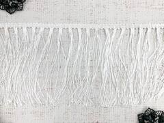 Тесьма текстиль бахрома, ш. 12 см, сливочный